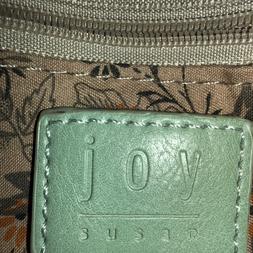 Joy Susan Mint Green Aria Ring Bag with Circular Accent